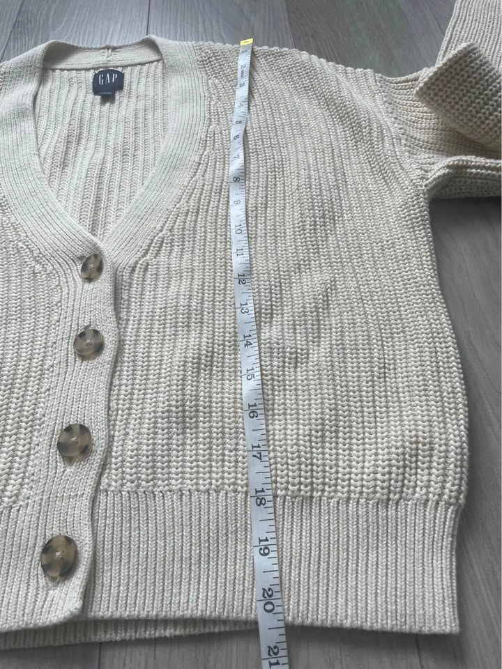 Gap cotton cardigan, cream, XS excellent condition - photo 5