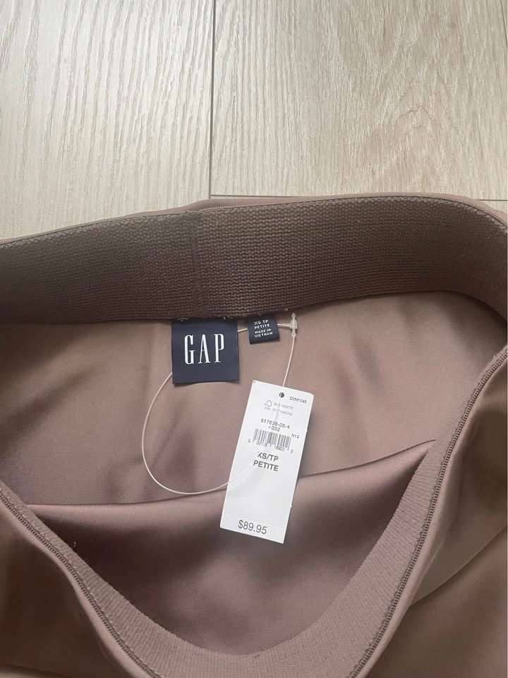 GAP maxi skirt, satin, Rock brown, petite XS, MWT - photo 3