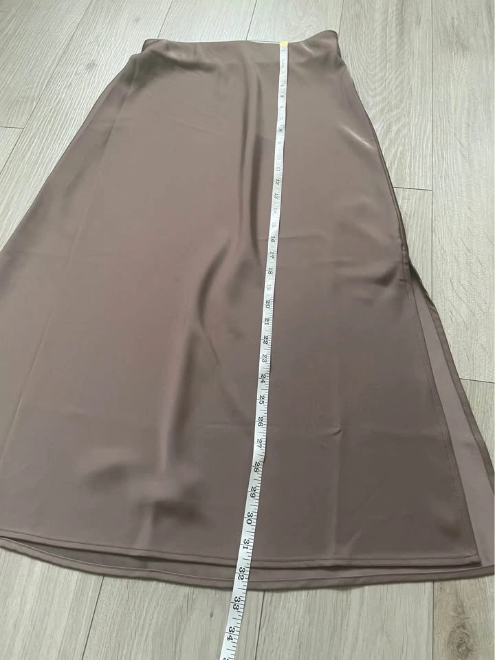 GAP maxi skirt, satin, Rock brown, petite XS, MWT - photo 5