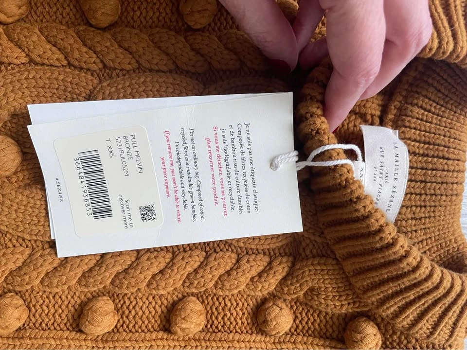 Sézane Melvin jumper, bronze, XXS, NWT - photo 5