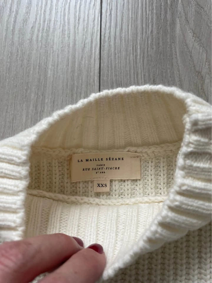 Sézane Adrian jumper, oversized XXS, ecru (cream), new without t - photo 3