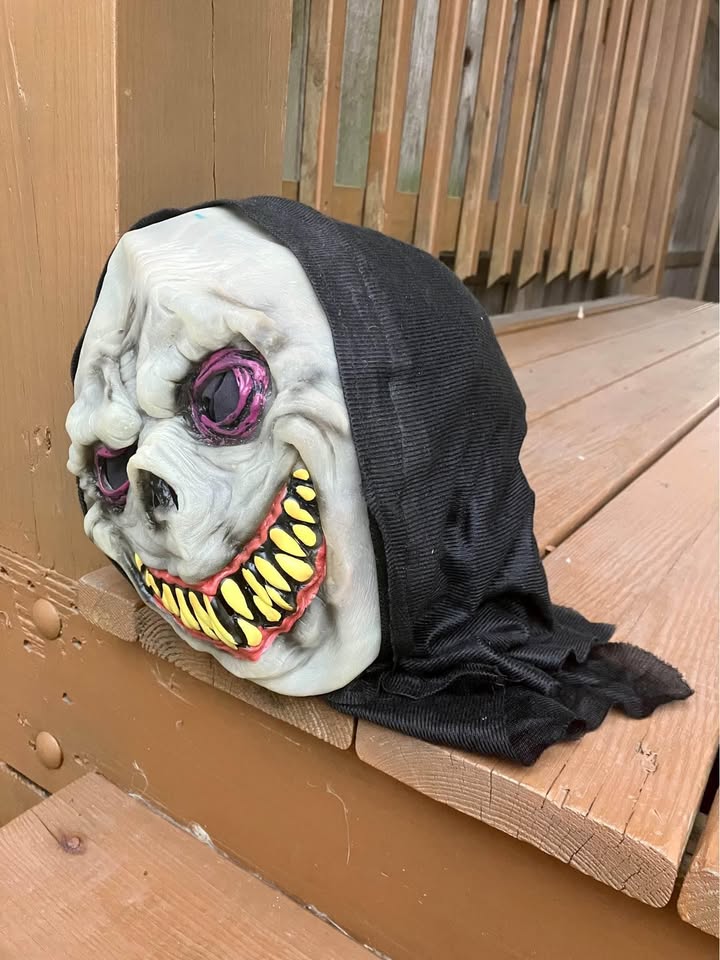 Black Hooded Ghoul Mask - One Size Fits Most - photo 2