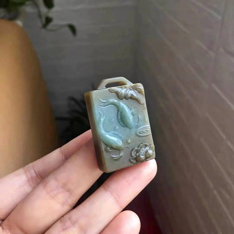 Jade Pendant-Sugar Blue