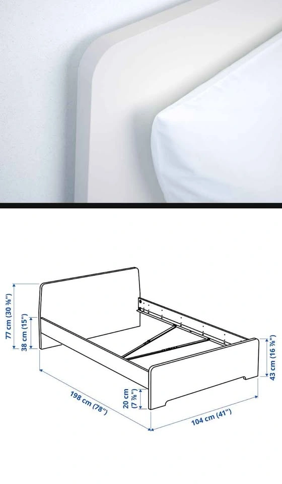 IKEA Twin Bed Frame with slatted base - photo 5
