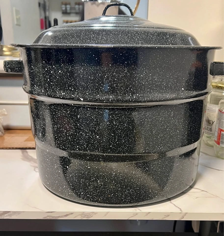 Granite Ware Enamelware Canning Pot with Rack