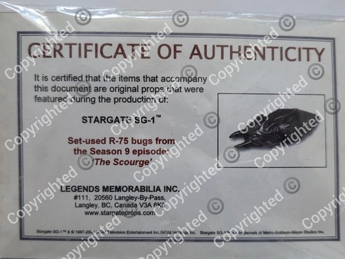 Stargate SG1 R-75 Space Bug Prop Large - Screen Used - photo 4