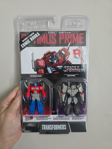 TRANSFORMERS 3" 1:18 OPTIMUS PRIME AND MEGATRON ACTION FIGURES
