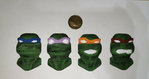 TMNT Teenage Mutant Ninja Turtles 3D Printed Fridge magnets - photo 2