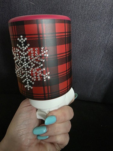 Scentsy Frosted Flannel Mini Wax Warmer Plug In Red Buffalo Plai - photo 2