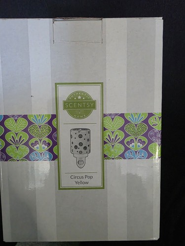 Scentsy CIRCUS POP YELLOW Mini Wax Warmer NEW Polka Dot