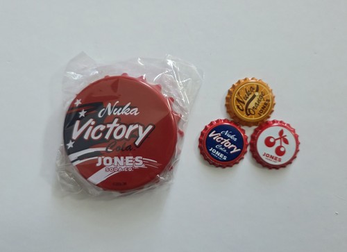New Jones Soda x Fallout Victory Nuka Cola Bottle Cap Set Opener - photo 3