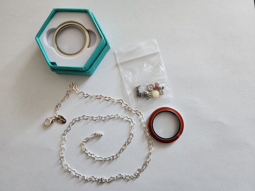 Origami Owl Necklace and Locket with Charms