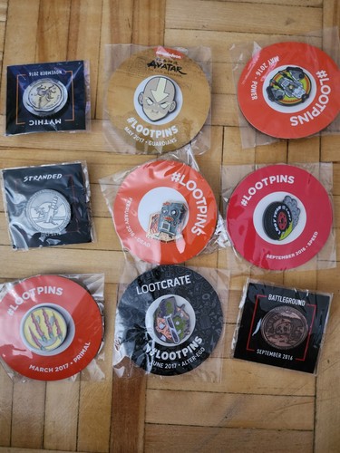 NEW Loot Crate Merch LOT 2016 2017 2018 Enamel Pins