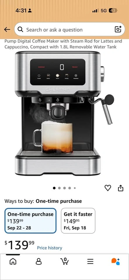 CHEFMAN CraftBrew Espresso Machine - photo 3