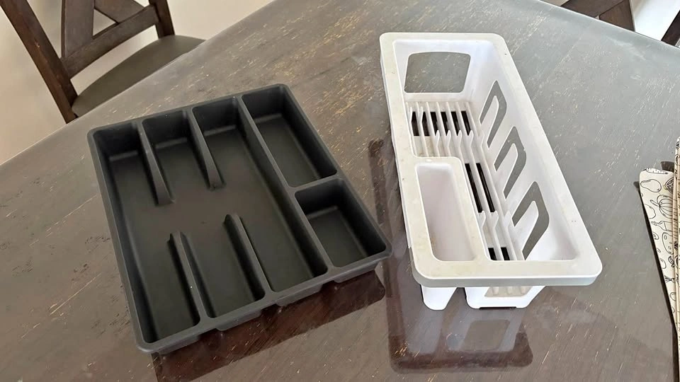 Kitchen Organization Set - Cutlery Tray, Dish Rack, and Cooking