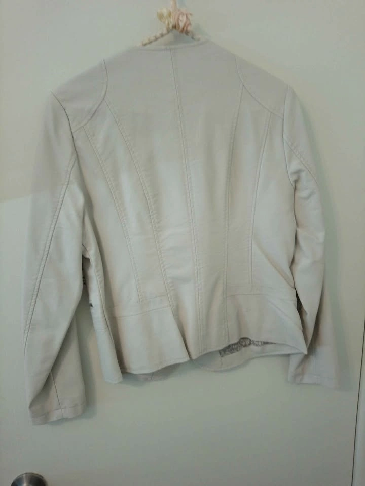 Bone coloured Faux Leather Jacket - photo 2