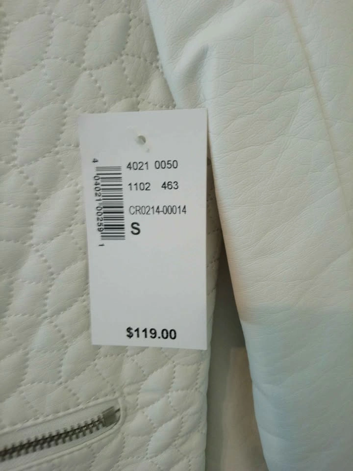 White Faux Leather Jacket - photo 4