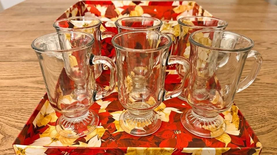 Irish Coffee Mug Glasses x 6