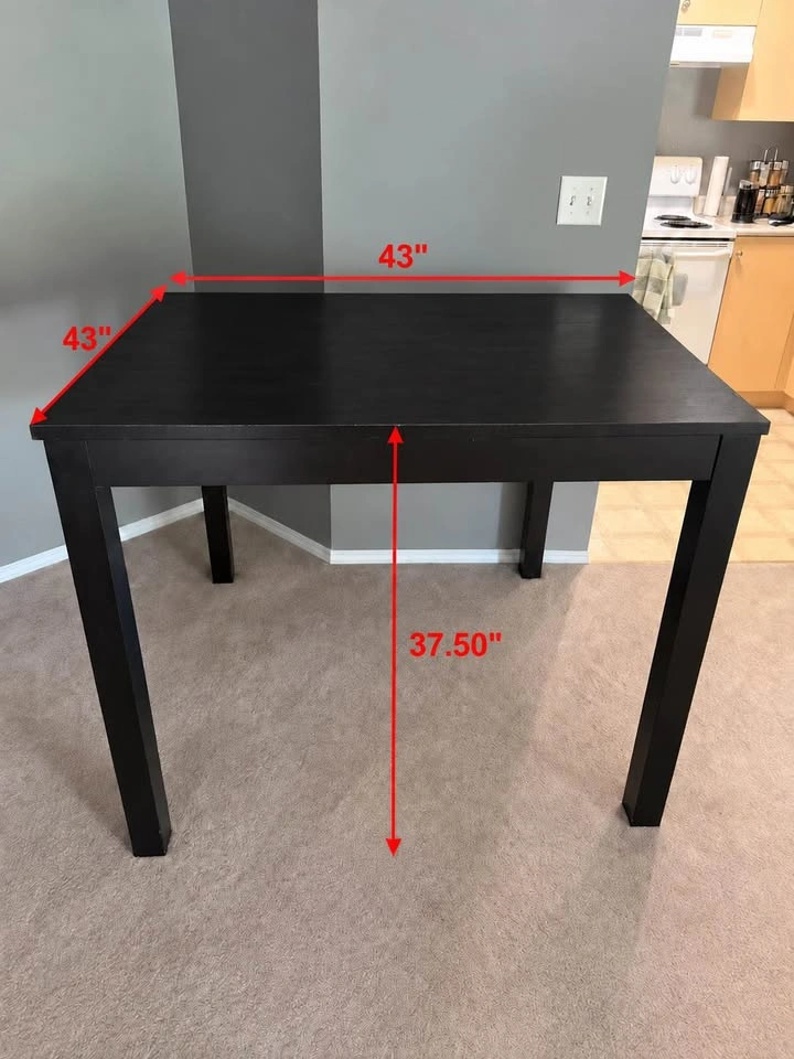 Black Pub-Height Table – $50 OBO - photo 2