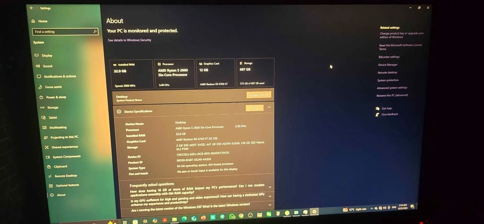 Custom Desktop PC – 32GB RGB RAM / RX 6700 XT 12GB / X570 Wi-Fi - photo 2