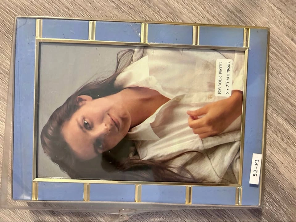 Blue and Gold 5x7 Picture Frame