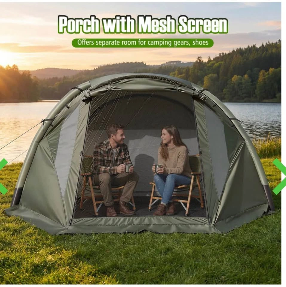 5-7 Person Inflatable Camping Tent with Screened Porch - photo 2