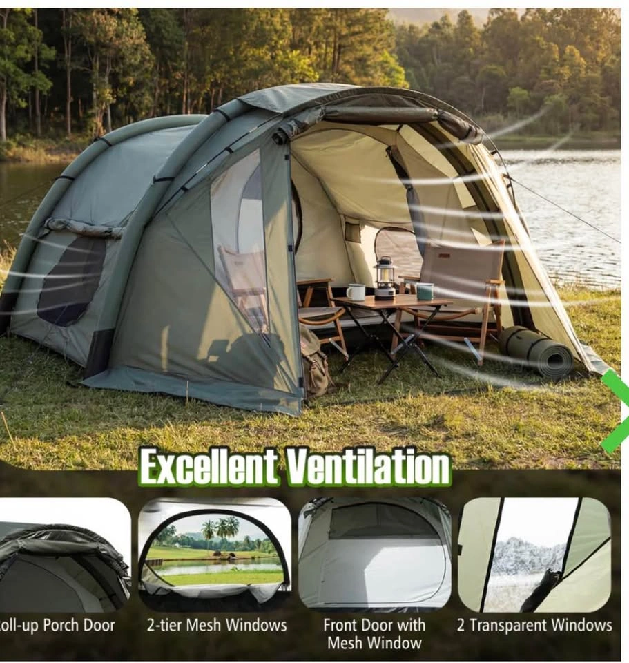5-7 Person Inflatable Camping Tent with Screened Porch - photo 3