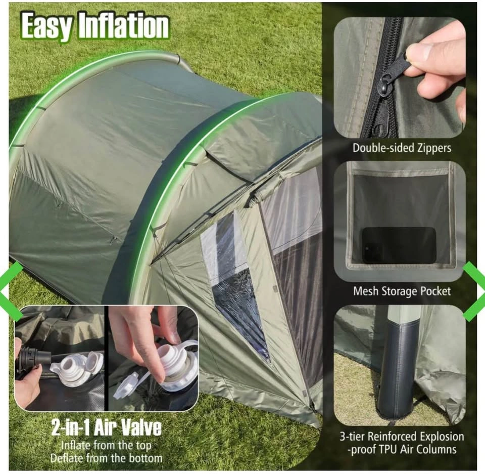 5-7 Person Inflatable Camping Tent with Screened Porch - photo 5