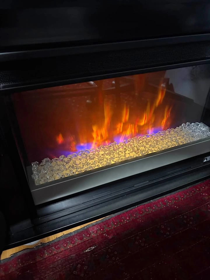 Electric Fireplace with Integrated Soundbar