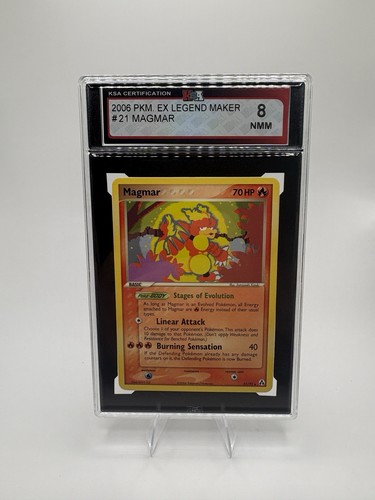 2006 Pokemon EX Legend Maker Magmar #21 KSA 8 NM-MT Graded
