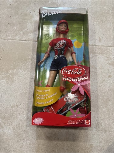 2001 Barbie Coca-Cola Fun Skateboard Doll #52717 Mattel NIB
