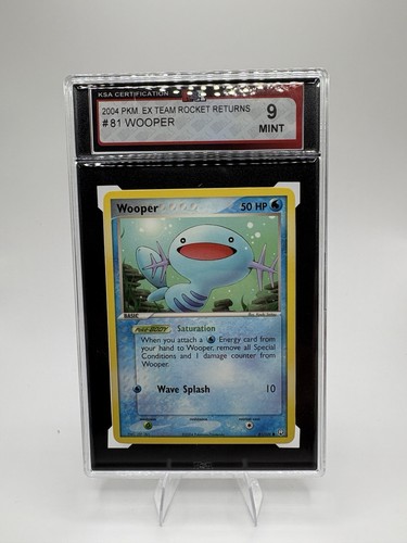 2004 Pokemon EX Team Rocket Returns Wooper #81/109 KSA 9 Mint