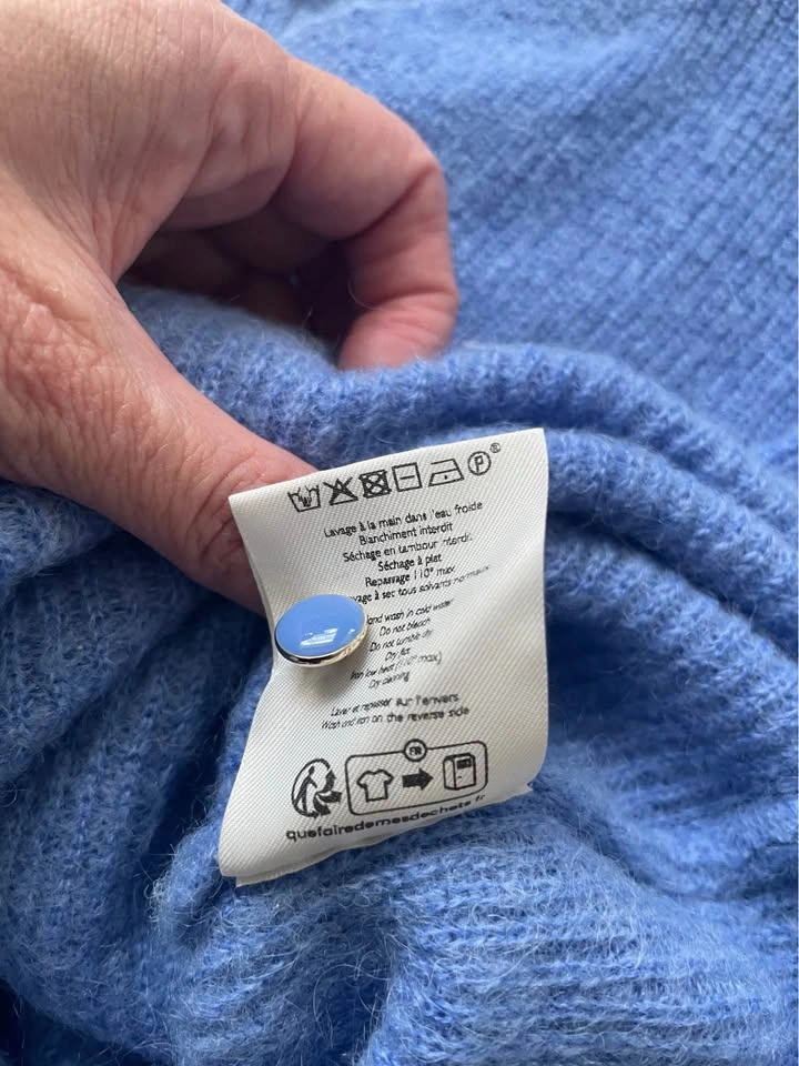 Sézane Barry Cardigan, oversized XXS, light blue - photo 5