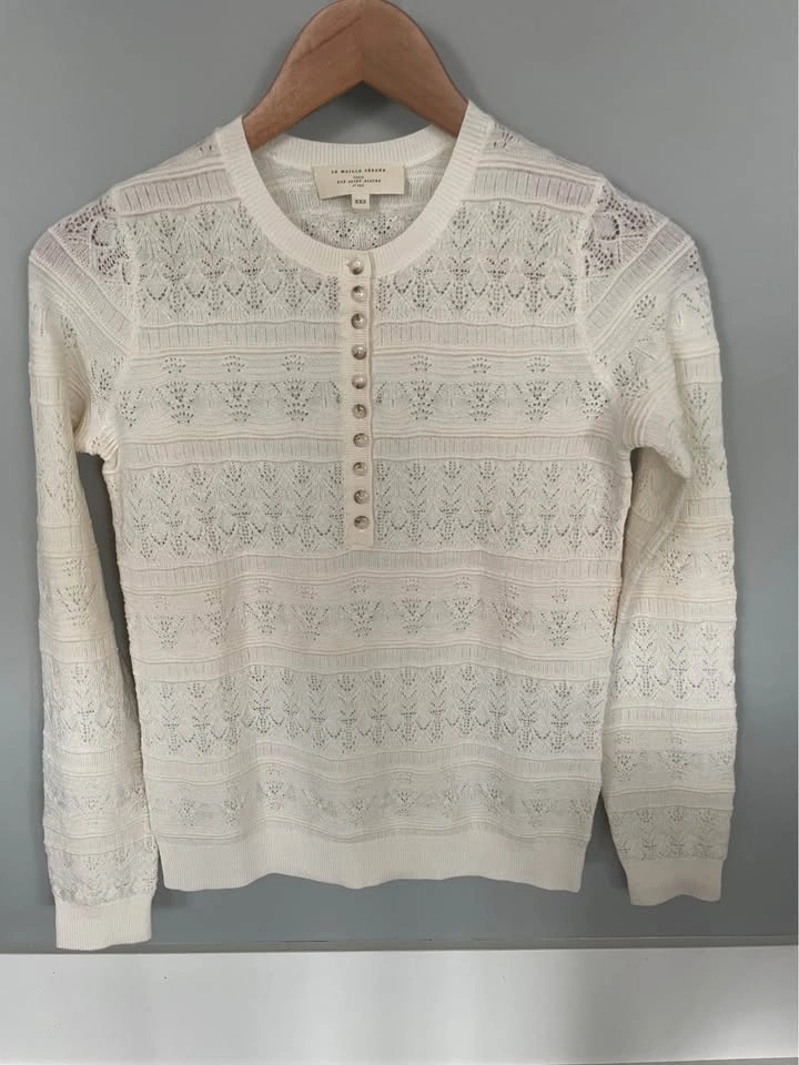 Sézane Lyna jumper, ecru, XXS, excellent condition - photo 2