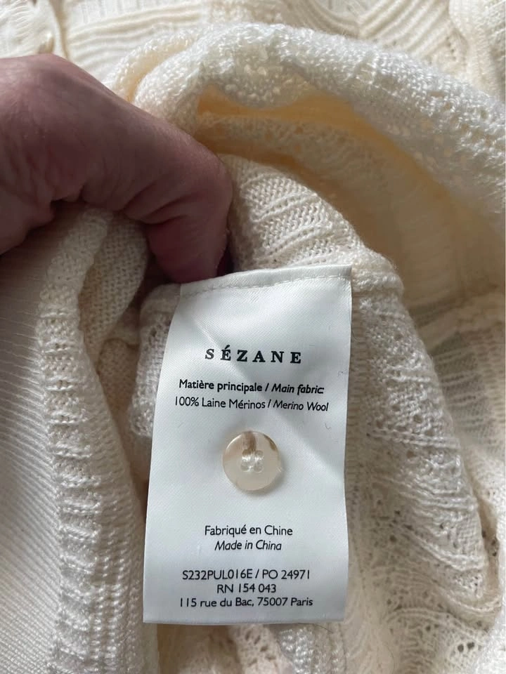Sézane Lyna jumper, ecru, XXS, excellent condition - photo 4