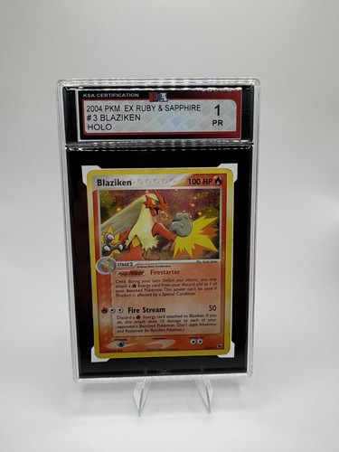 2004 Pokemon Blaziken #3/109 EX Ruby & Sapphire Holo KSA 1 PR