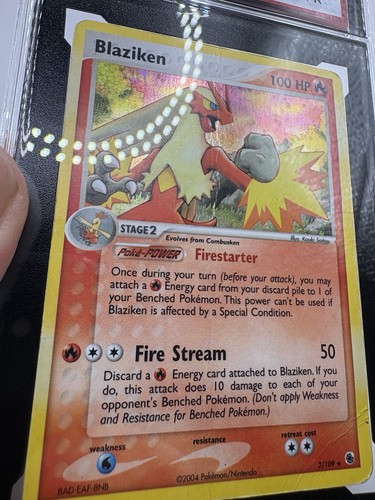 2004 Pokemon Blaziken #3/109 EX Ruby & Sapphire Holo KSA 1 PR - photo 2