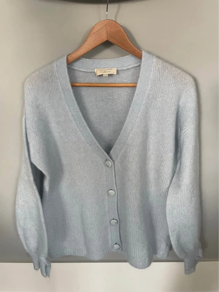 Sézane Mia cardigan, baby blue, oversized XXS - photo 3