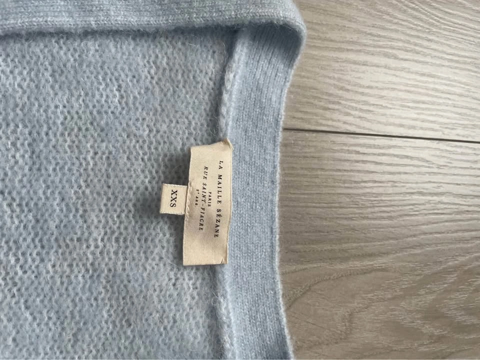 Sézane Mia cardigan, baby blue, oversized XXS - photo 4