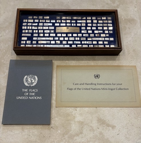 Franklin Mint Flags of United Nations 142 Sterling Silver Mini I
