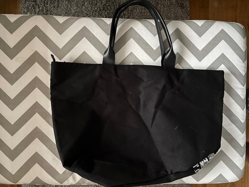 Victoria's Secret Tote Bag Black Canvas/Sequin Sparkle XL - photo 2