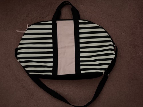 Victoria’s Secret Canvas Tote Bag B&W Stripes - photo 4