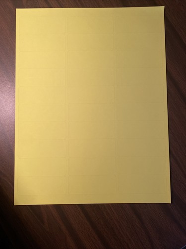 30 Sheets/Address Labels 1 x 2 5/8", Neon Yellow by Viking - photo 3