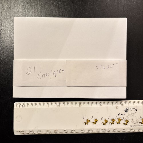 White gummed 5" x 3 1/2" Thank you or invitation envelopes - Lot