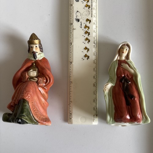 Vintage Bisque/Ceramic Christmas Nativity Figurines 4"-4.5"