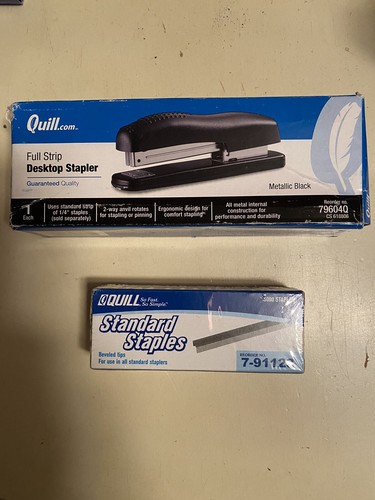 Quill Brand® Full Strip Desktop Stapler-Black w/box standard sta - photo 2