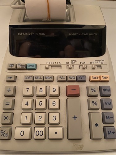 Sharp EL-1801V 12-Digit Printing Calculator