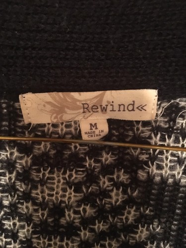 Black/white geometric Cardigan Sweater - Womens Med - photo 3