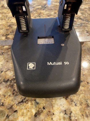 Vintage Mutual 50 Two Hole Punch - Metal Black Steel