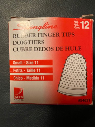 Rubber Fingers - Swingline Finger Tips 11 (Small) Amber Dozen 54